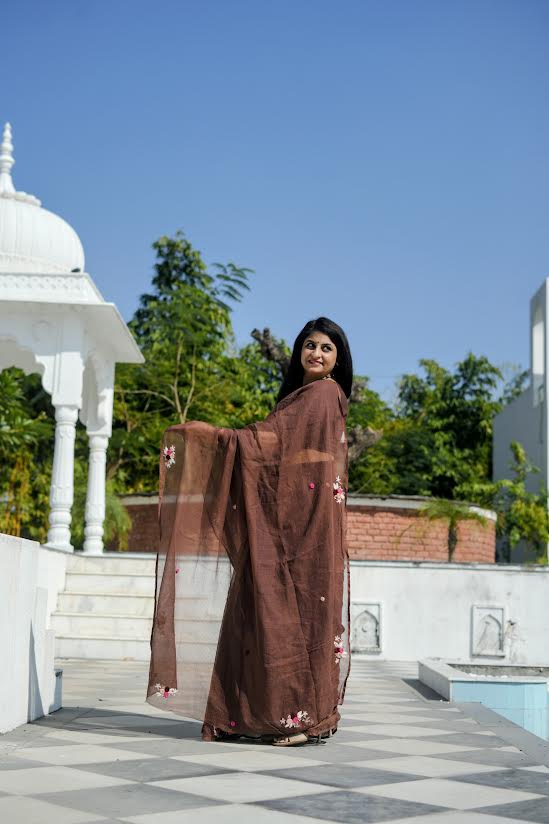 Mridula brown saree