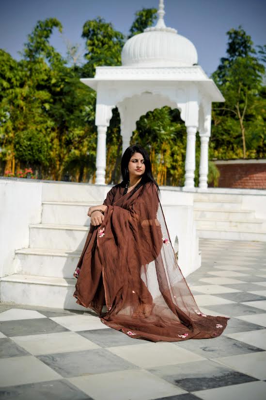 Mridula brown saree